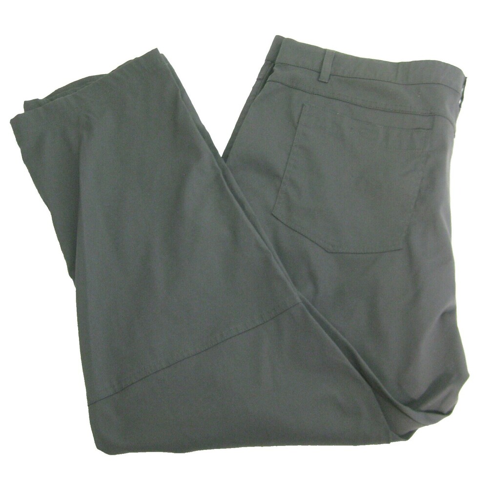 GERRY Men's (Size 40x30) Gray Flat Front Cargo Hiking Pants Nylon 5 Pockets
